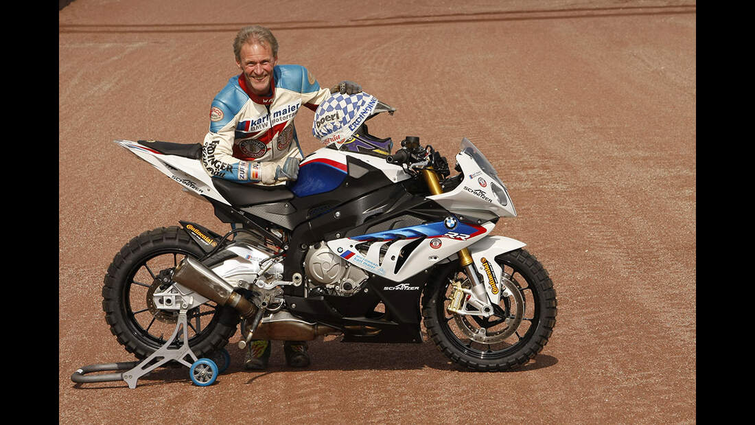 Karl Maier mit BMW S 1000 RR auf der Sandbahn