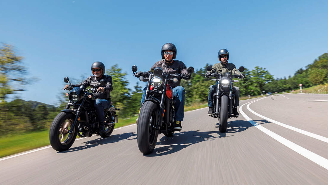 CMX 500 Rebel, Eliminator 500 & CFMoto 450 CL-C im Test: Welcher A2-Cruiser ist der beste?