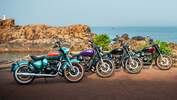 Royal Enfield präsentierte in Goa das neue Modell: Goan Classic 350, als einsitziger Bobber mit Ape-Hanger-Lenker. 