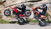 Ducati Hypermotard 698 Mono, KTM 690 SMC R Vergleichstest