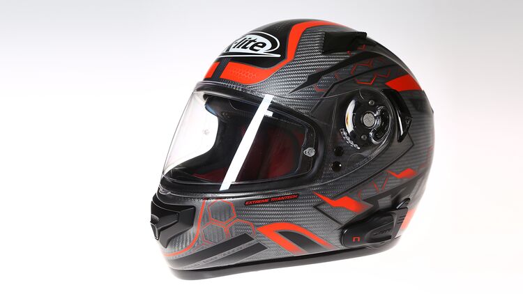 Egrus Integrierter Bluetooth-Helm Für Motorräder ECE-Zugelassener Motorrad-Vollgesichts-Modular-Klapphelm Motorradhelm Mit Anti-Fog-Doppellinse XL Color : A, Size : 55-56cm