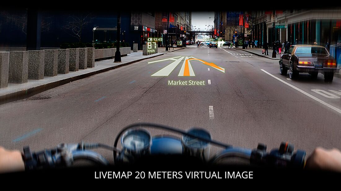 smarter Motorradhelm LiveMap